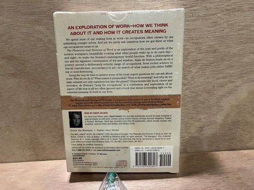 New! The Pleasures and Sorrows of Work by Alain De Botton-Audio CD Will Box Ship - Picture 2 of 3