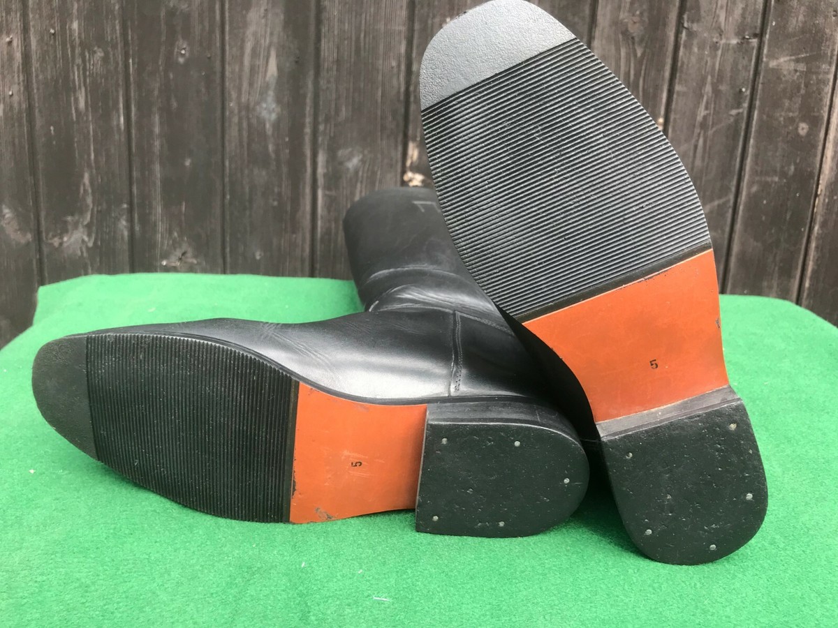 Bottes D’Équitation REGENT WINDSOR PRISTINE En Cuir Noir – Taille UK 5 (EU 38)
