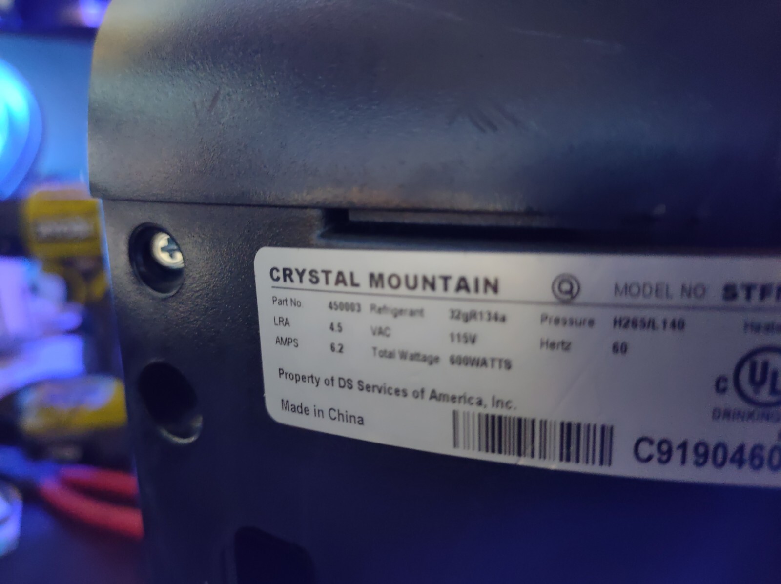 Crystal Mountain water Cooler/Heater dispenser bottom load 5 gallon