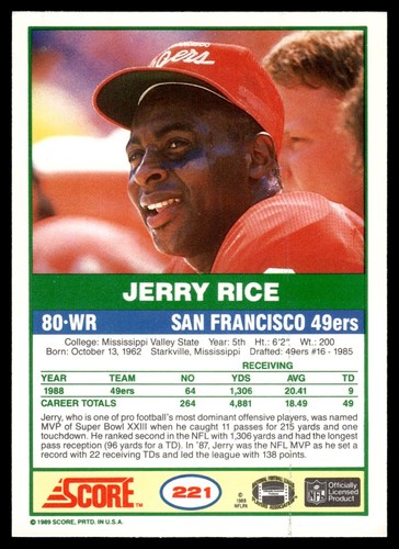 1989 Score Football 180-438 See Scans FACTORY SET BREAK Most NM/MT Pack Fresh! - Picture 109 of 395