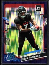 2023 Panini Donruss Optic - Rated Rookie #206 Bijan Robinson Purple Shock (RC)