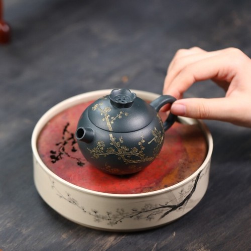 140ml Chinese Tea Pot Marked Real Yixing Zisha Clay Master Pot Handmade Carved - Picture 12 of 12
