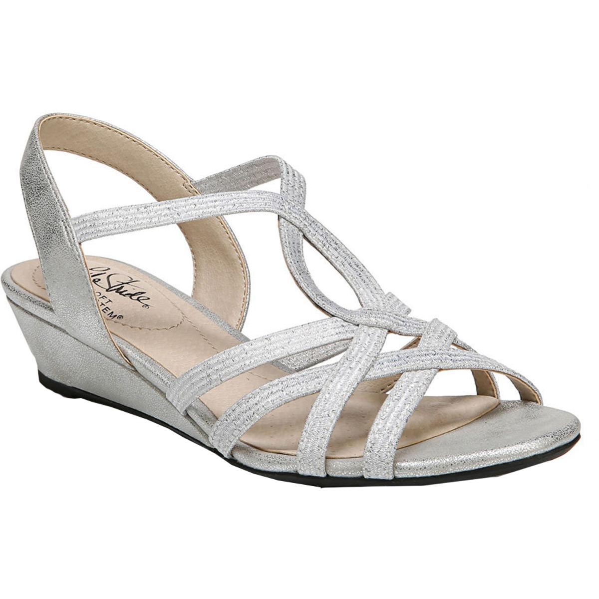 Женские модельные босоножки LifeStride Yaya Silver шириной 9,5 см (C, D, W) BHFO 7128