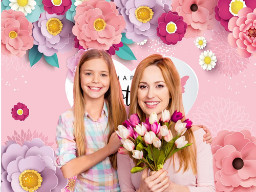 7X5Ft Happy Mother'S Day Backdrop Mother'S Day Floral Background Mother'S Day De - Picture 2 of 7