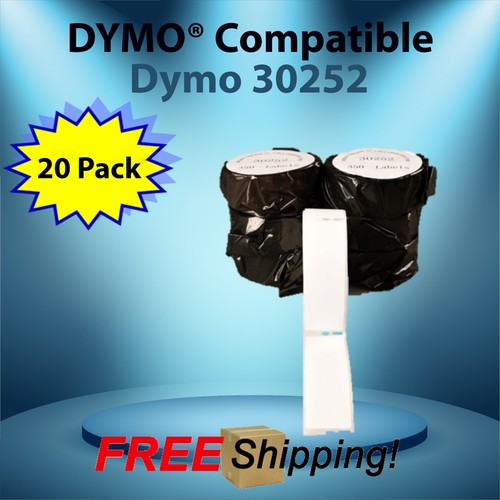 Dymo Compatible LabelWriter 30252 White Paper Rolls Twin Turbo Duo - Picture 41 of 70