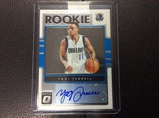 2016-17 PANINI OPTIC YOGI FERRELL AUTO AUTOGRAPH RC ROOKIE MAVERICKS