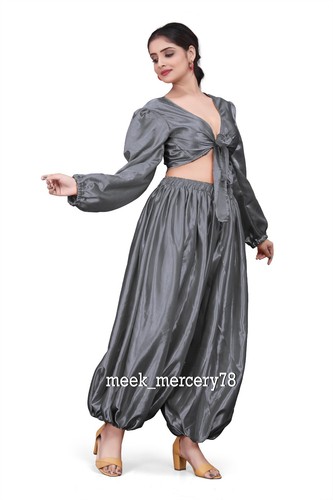 Belly Dance Costume Yoga Pant Color Ruffle Top+Harem Two piece plus size S131 - Picture 92 of 290