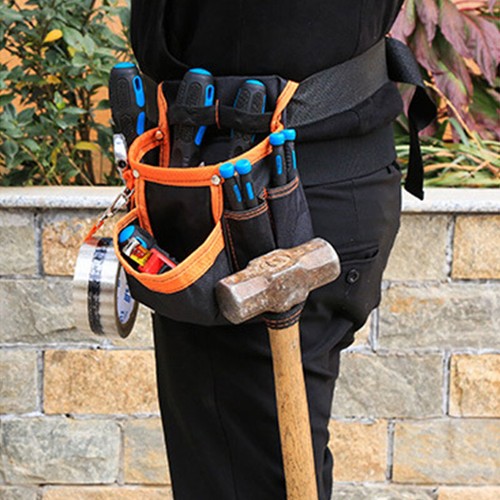 Pouch Belt Electricians Work Belt Hammer Screwdriver Nail Storage Hold Tool Bags - Picture 10 of 10