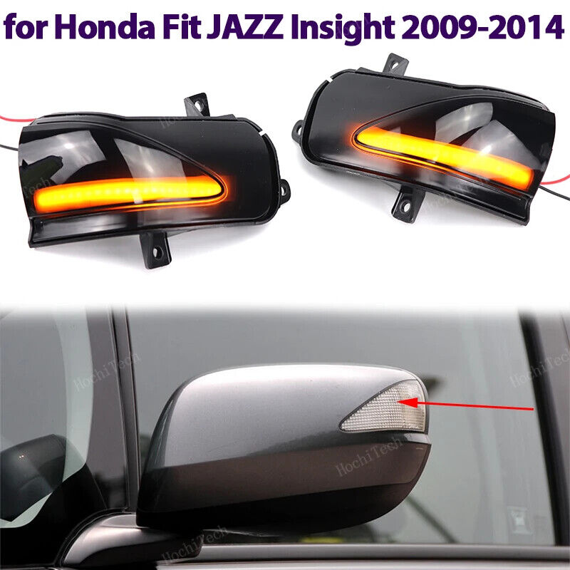 2x Dynamic Side Mirror Light LED For Honda Fit Jazz GE6 GE8 2x Dynamic Side Mirror Light LED For Honda Fit Jazz GE6 GE8