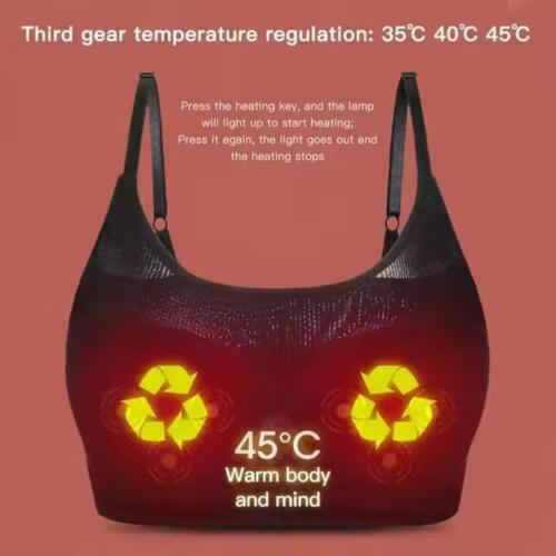 USB Electric Breast Massage Bra Vibrate +Heat Chest Massager Grow Enlarge D4P6 - Picture 7 of 11