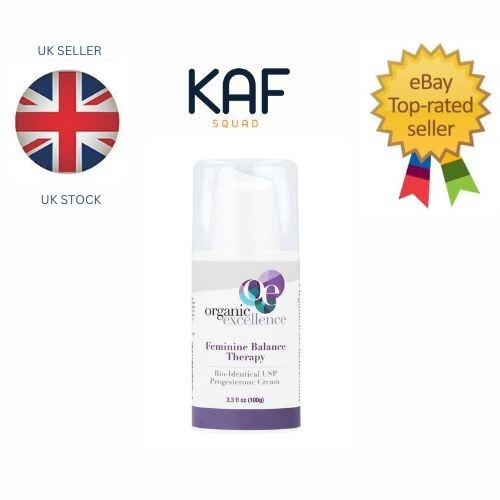 Organic Excellence, Feminine Balance Progesterone Cream, Bio-Identical USP 100g - Picture 1 of 3
