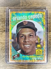 ORLANDO CEPEDA 2021 Topps All-Star Rookie Cup Orange Holofractor Recreates /25