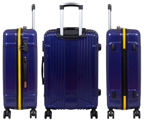 Hartschalen Koffer Trolley Reisekoffer Reisetrolley Handgepäck Haimar Blau Gr. M - Bild 3 von 6
