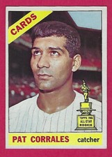 1966 Topps Pat Corrales # 137 St. Louis Cardinals - tiny surface crease