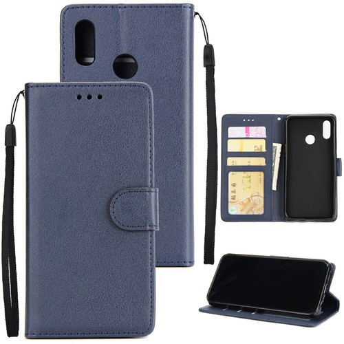 For Xiaomi Redmi 4X 5A Note 9T 7 6 Pro Plain Flip Leather Card Wallet Case Cover - Picture 14 of 19
