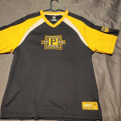 Pittsburgh Pirates Throwback Retro 1960 Logo Cooperstown MLB T-Shirt Large  - Picture 1 of 9