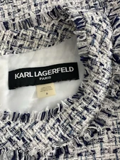 Karl Lagerfeld Paris Women's Tweed Sleeveless Dress Chanel Style Size 6
