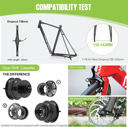 Bafang 48V750W For 26" 27.5" 700C E-bike BAFANG Rear Hub Motor Conversion Kits - Picture 5 of 16