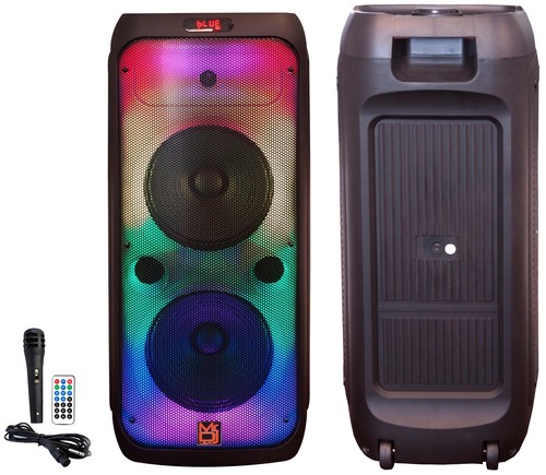 MR DJ FLAME3200 8" x 2 wiederaufladbarer tragbarer Bluetooth Karaoke Lautsprecher mit - Bild 2 von 10