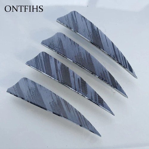 150Pcs 3" Shield Archery Arrow Feathers Fletchings RW LW Ink Design Double Side - Picture 11 of 18