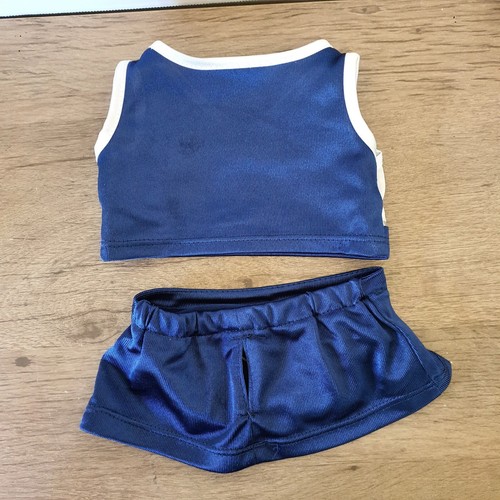 Build a Bear blau-weißes Cheerleader Top und Rock Outfit mit extra Oberteil - Bild 3 von 7