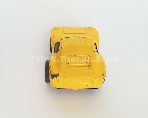 Vintage TONKA Metal 70’s Yellow Ferrari Toy Sports Car Pressed Steel 3” Japan - Picture 9 of 11