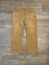 Vintage Khaki Dickies Carpenter Pants 40 X 32 Distressed Faded Canvas Workwear