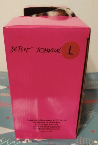 PANTOFOLE LOUNGE BETSEY JOHNSON COZY AT HEART NERE/CHEETAH TAGLIA LARGE 9-10 - Foto 6 di 12
