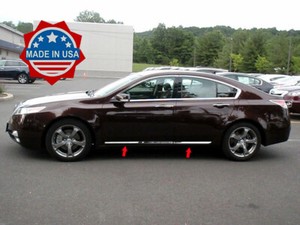 2009-2011-Acura-TL-4Pc-Chrome-Flat-Body-Side-Molding-Trim-1-034-Stainless-Steel