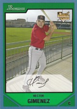 2007 Bowman Baseball "Main Set Blue" Parallel Cards