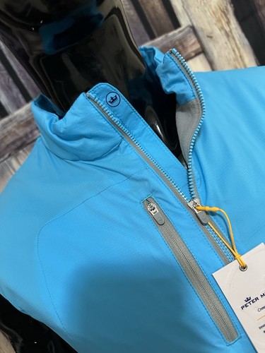 Peter Millar Bluefish Full Zip Soft Nylon Golf Jacket Vest Size Large NWT $117 - Picture 4 of 9