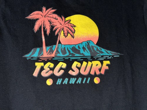 T & C Surf Design Hawaii Organic Cotton Youth 14 TShirt Diamond Head Waikiki - Picture 14 of 16