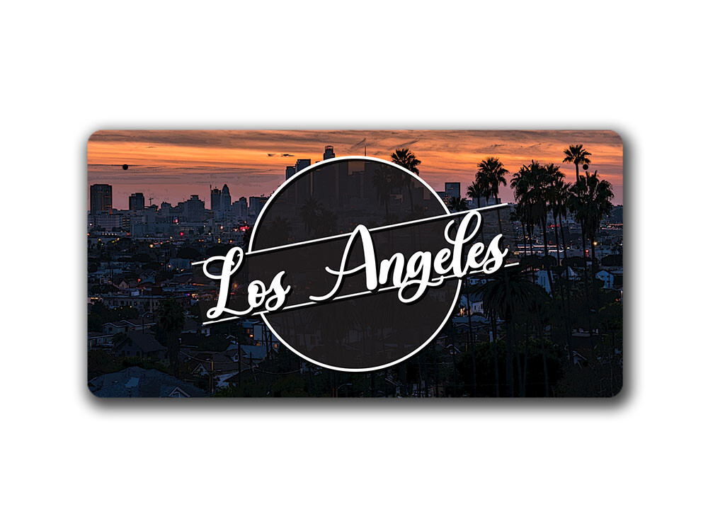 Los Angeles Night Landscape - USA - Metal Sign
