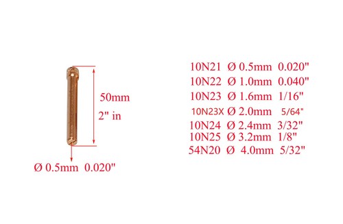 TIG Gas Lens Collet Body Back Cap Fit SR WP 17 18 26 TIG Welding Torch 50pcs - Picture 3 of 11