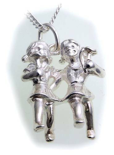 Anhänger Sternzeichen Zwilling groß Silber 925 auch in Gold Sterling Qualität - Bild 1 von 2