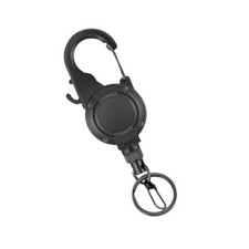 Retractable Keychain Carabiner Badge Holder with 25.6inch Steel Retractable Cord