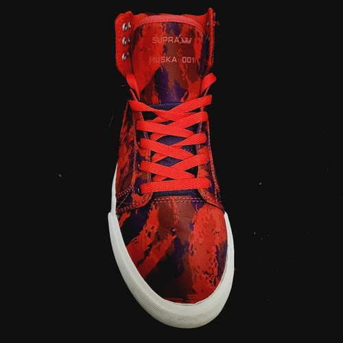 Supra Skytop Muska 001 Red Print Purple Camo High Top Skater Women's Size 9 - Picture 4 of 15