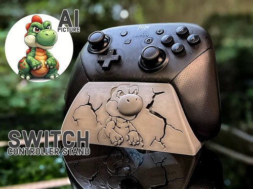 Nintendo Switch Pro Controller Stand Mario Luigi Yosh Custom - Afbeelding 10 van 12