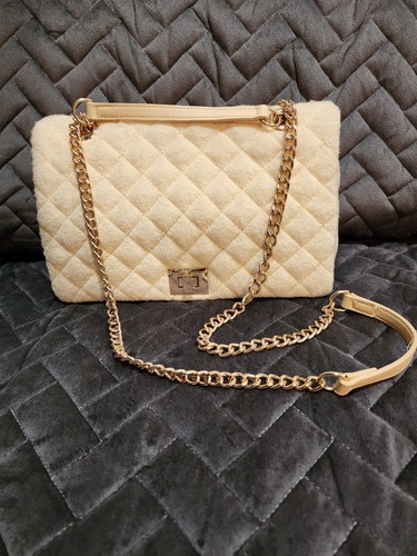 INC Ajae soft quilted terry convertible crossbody shoulder bag -YELLOW/ BUTTER - Picture 2 of 7