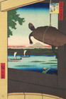 Mannen Bridge, Fukagawa | Utagawa Hiroshige | 1858 Japanese Woodblock Print