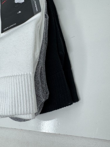 Paquete de 3 Lululemon Essentials Daily Stride Crew blanco gris negro para hombre XL 12,5-14 - Imagen 2 de 4
