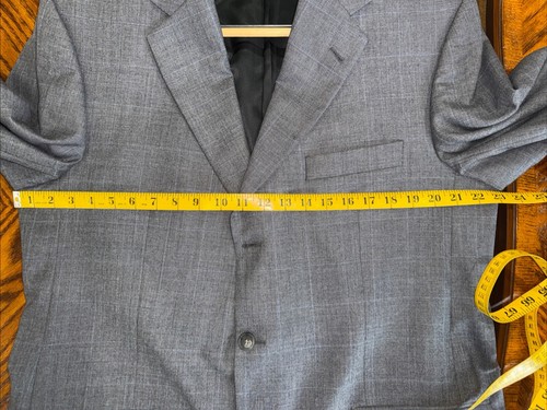 Burberry London Wool Suit Coat 44L Mens Grey Suit Jacket Three Button Made In US - Picture 7 of 9