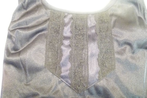 Velrose Irregular Nylon Camisole with Lace Yoke (1530) - Picture 8 of 9