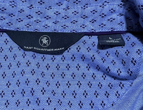 Hart Schaffner Marx Geometric Polo Golf Shirt Size L NWOT - Picture 2 of 9
