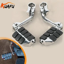 1-1/4" Chrome Long Highway Foot Peg For Harley Touring Street Glide Engine Guard