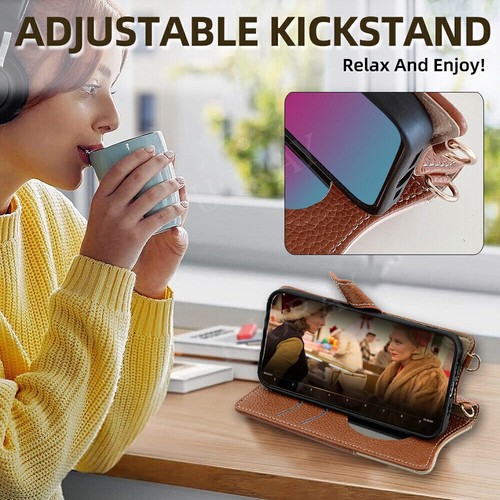 Funda de cuero para Samsung S25 S24 S23 S22 FE Ultra Plus S20 S21 Funda protectora Cartera - Imagen 51 de 92