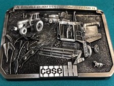 1985 Limited Ed Cast Metal First Buckle Case IH A Fresh Team For Today  s Farmers