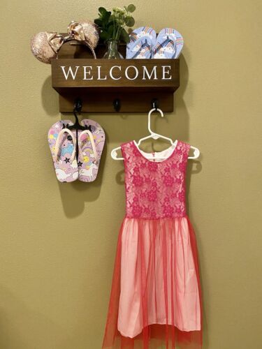 Kids Birthday Party Princess Tutu Lace Flower Girls Dresses for Age 3 - 7 - Picture 10 of 11