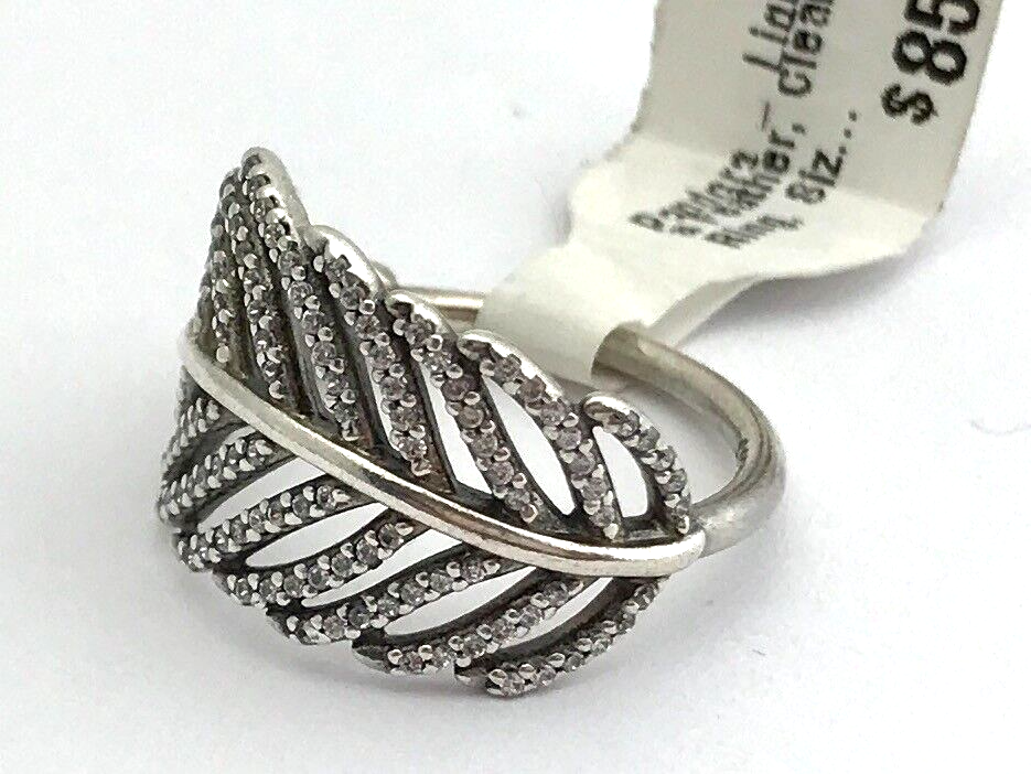 Authentic Pandora Light As A Feather Ring, Clear CZ 190886CZ-48, Size 4.5, New | eBay Authentic Pandora Light As A Feather Ring, Clear CZ 190886CZ-48, Size 4.5, New | eBay