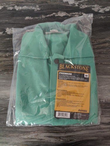 Medium 9oz Green 30" FR Cotton Blackstone Premium Welding Jacket - Picture 2 of 3